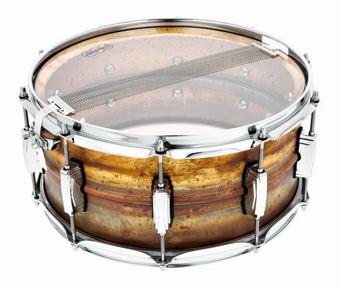 Ludwig 14"x6,5" Raw Brass Phonic, vue de face, photo 4