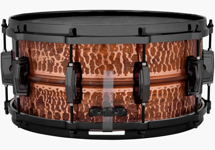 Ludwig 14"x6,5" Raw Ham. Copper Phon., vue de dessus, photo 2