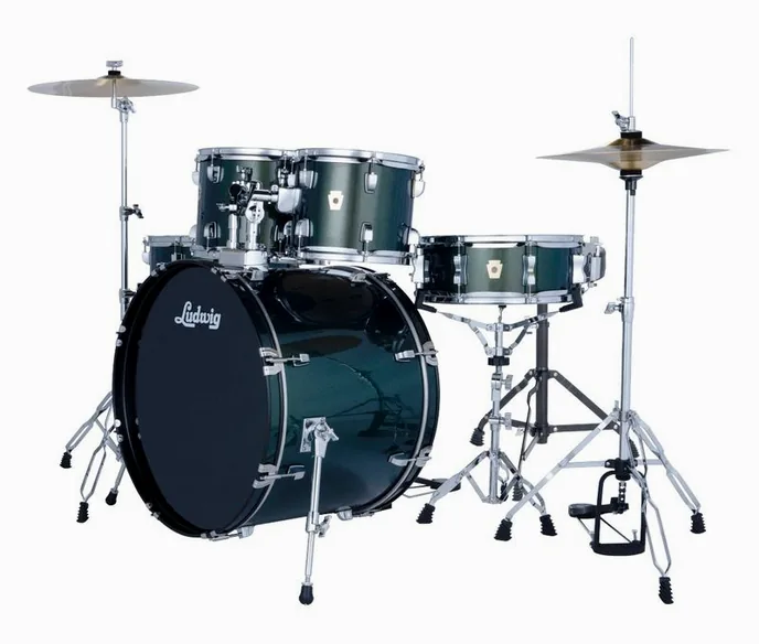 Ludwig Accent Drive 5pc Jade Dust, vue de dessus, photo 2