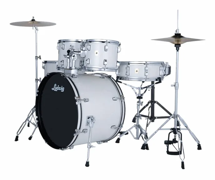 Ludwig Accent Drive 5pc Snow Dust, vue de profil, photo 2