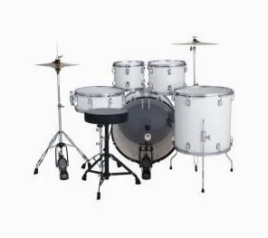 Ludwig Accent Drive 5pc Snow Dust, vue de face, photo 3