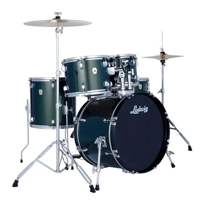 Ludwig Accent Fuse 5pc Jade Dust, vue de près, de face