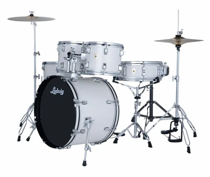 Ludwig Accent Fuse 5pc Snow Dust, sur fond neutre, photo 2