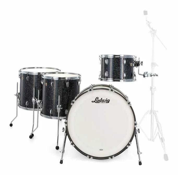 Ludwig Classic Maple 4pcs 24" Ebony P, sur fond neutre, photo 2