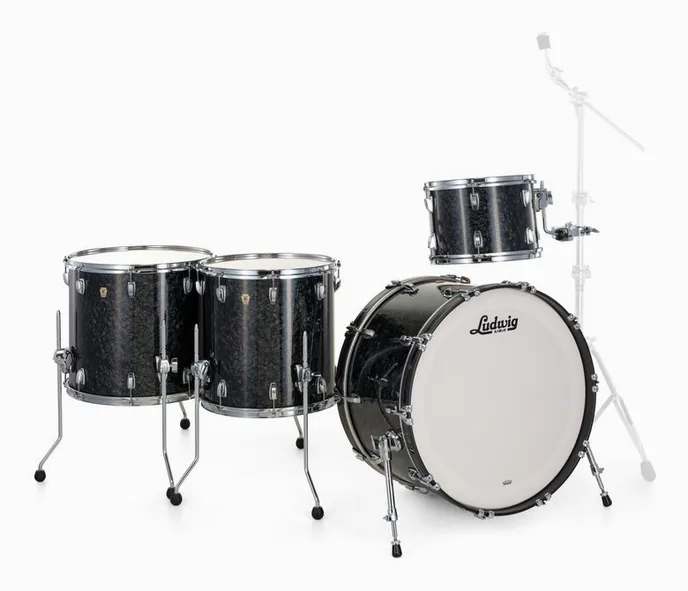 Ludwig Classic Maple 4pcs 24" Ebony P, vue de dessus, photo 3