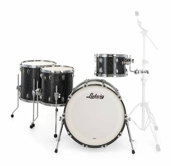 Ludwig Classic Maple 4pcs Ebony Pearl, sur fond neutre, photo 2