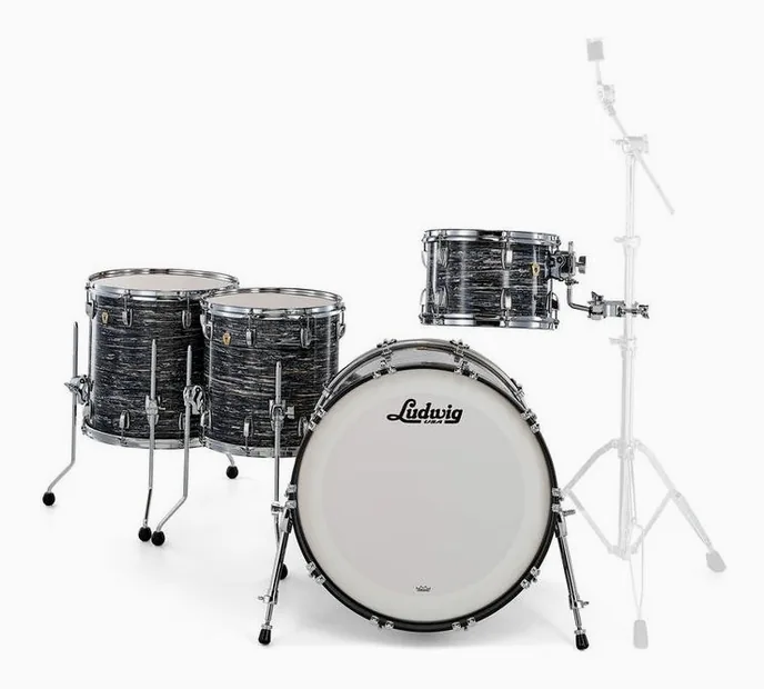 Ludwig Classic Maple 4pcs V. Black Oy, vue de face, photo 2