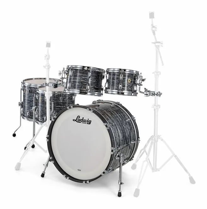 Ludwig Classic Maple 5pcs V. Black Oy, de face sur fond neutre