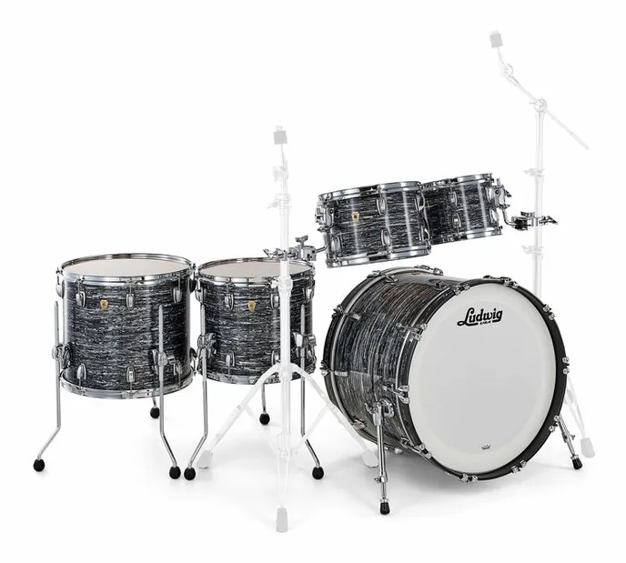 Ludwig Classic Maple 5pcs V. Black Oy, vue de face, photo 3