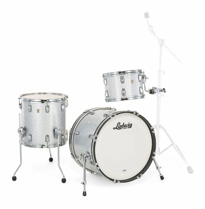 Ludwig Classic Maple Downbeat Silver, vue de face, photo 3