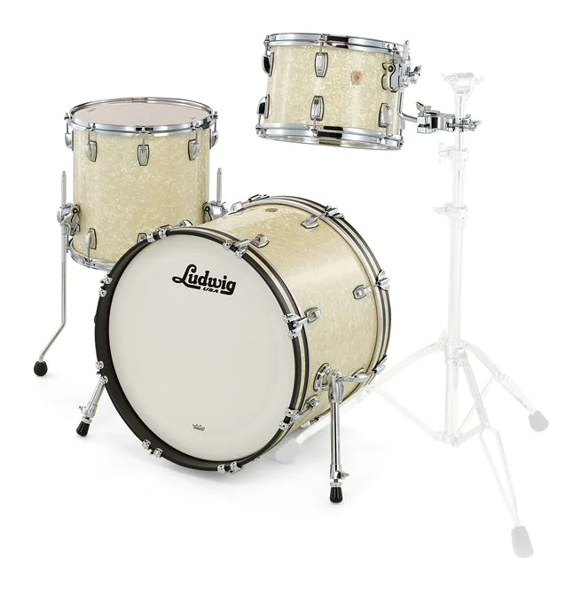 Ludwig Classic Maple Downbeat V.White, sur fond neutre