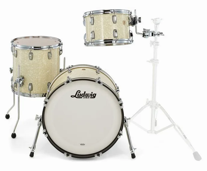 Ludwig Classic Maple Downbeat V.White, vue de profil, photo 2