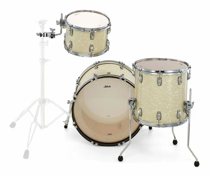 Ludwig Classic Maple Downbeat V.White, vue de trois quarts, photo 4