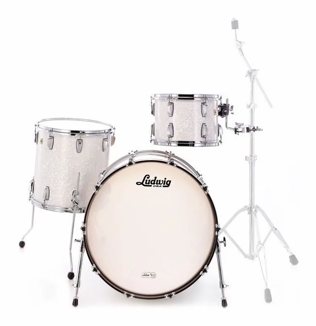 Ludwig Classic Maple Rock White Mar., vue de face, photo 2