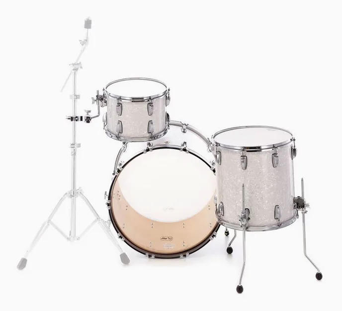 Ludwig Classic Maple Rock White Mar., vue de trois quarts, photo 3