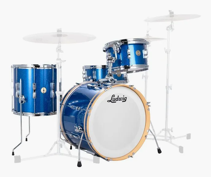Ludwig Continental Club 22" Blue Spkl, sur fond neutre