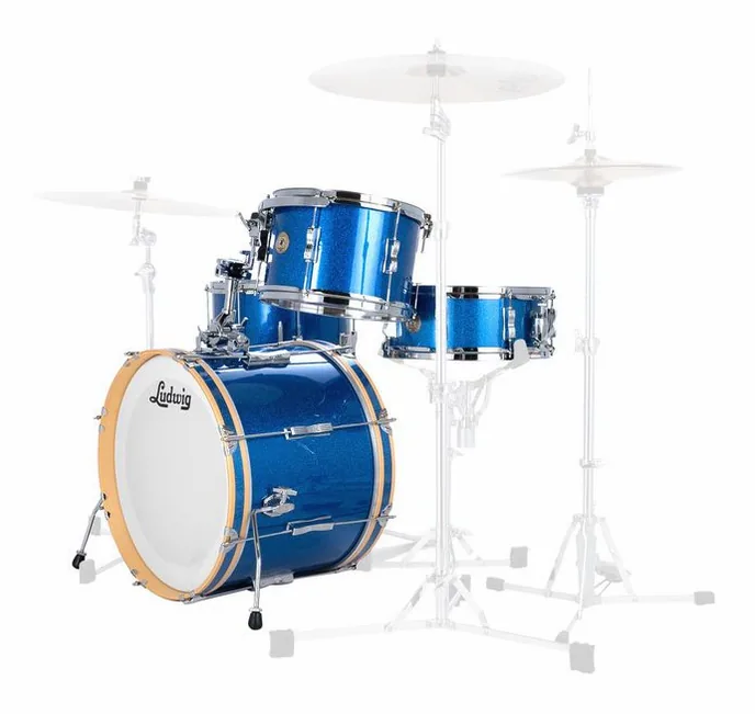 Ludwig Continental Club 22" Blue Spkl, vue de trois quarts, photo 2