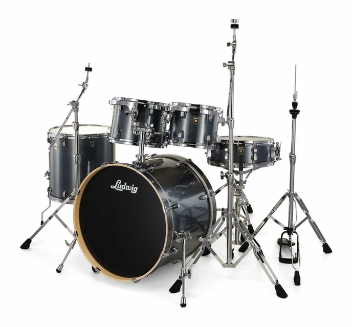 Ludwig Evolution 20" Atlantic Sparkle, sur fond neutre