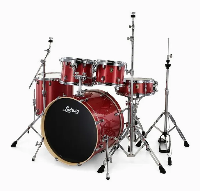 Ludwig Evolution 20" Crimson Sparkle, vue de face