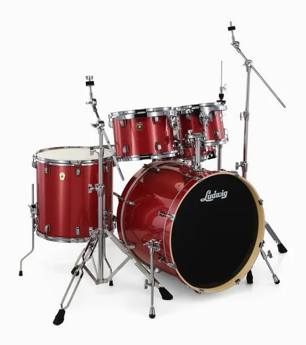 Ludwig Evolution 20" Crimson Sparkle, vue de face, photo 3