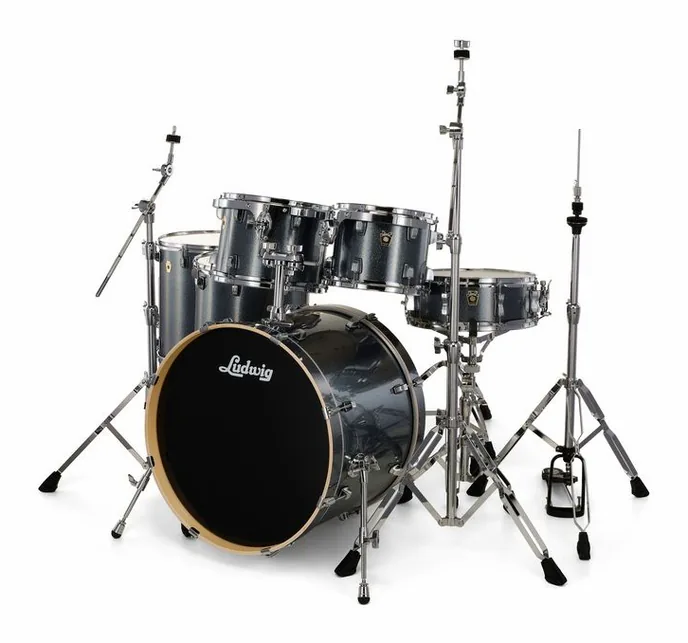 Ludwig Evolution 22" 6pc Atlant. Spkl, sur fond neutre