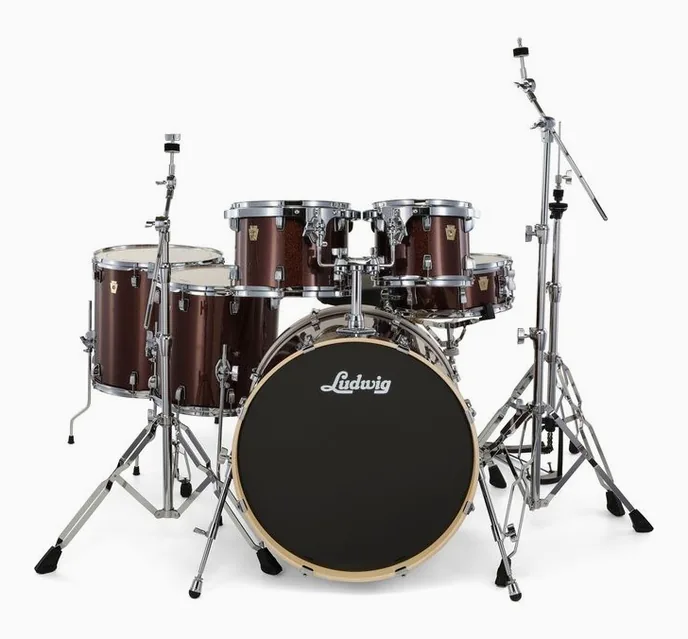 Ludwig Evolution 22" 6pc Caramel Spkl, vue de près, photo 2