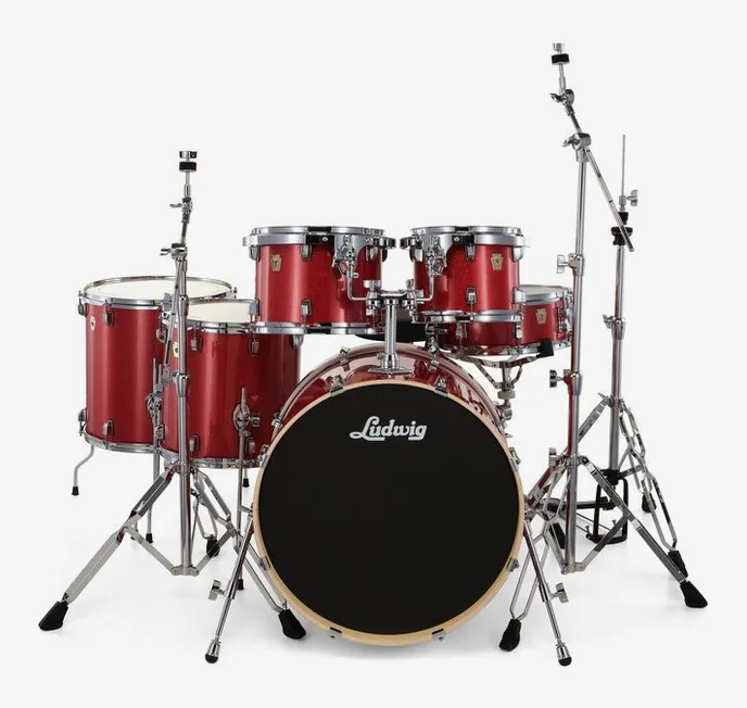 Ludwig Evolution 22" 6pc Crimson Spkl, vue de dessus, photo 2