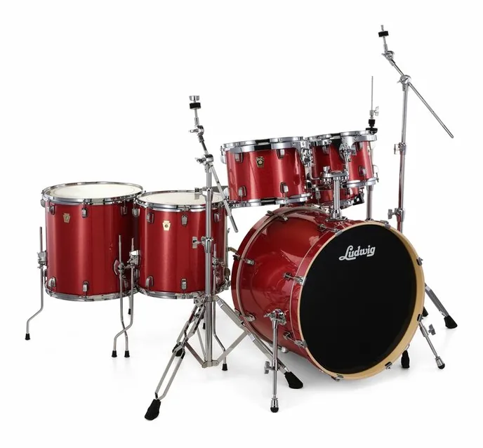 Ludwig Evolution 22" 6pc Crimson Spkl, vue de profil, photo 3