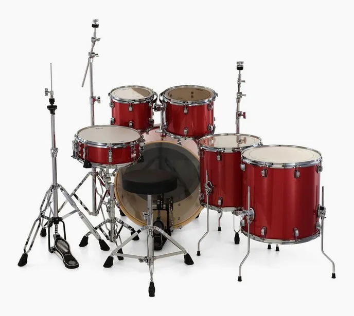 Ludwig Evolution 22" 6pc Crimson Spkl, vue de dessus, photo 4