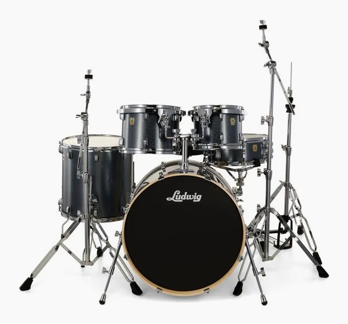 Ludwig Evolution 22" Atlantic Sparkle, vue de face