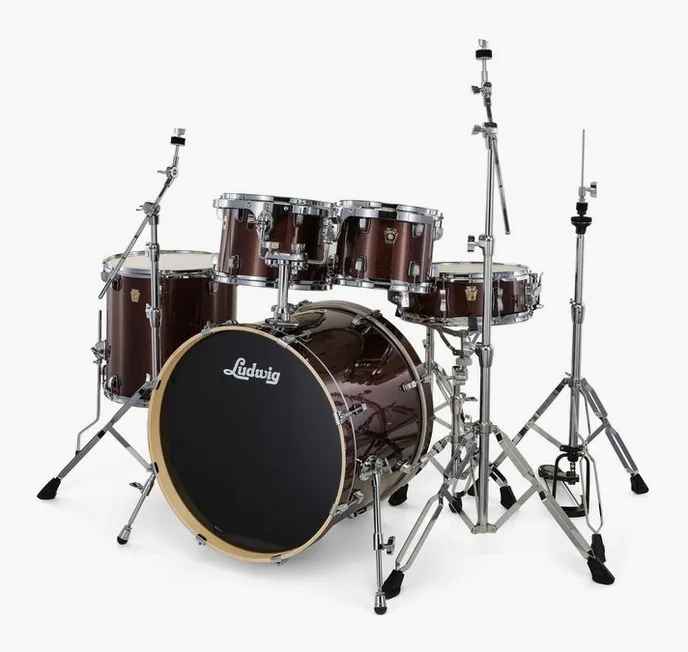 Ludwig Evolution 22" Caramel Sparkle, vue de trois quarts, photo 2