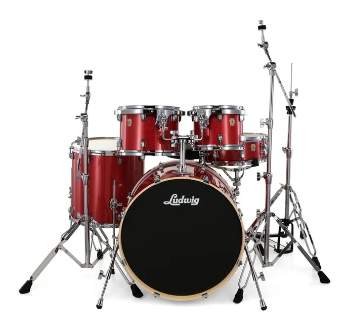 Ludwig Evolution 22" Crimson Sparkle, vue de face
