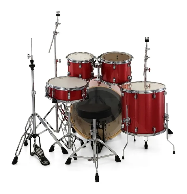 Ludwig Evolution 22" Crimson Sparkle, vue de face, photo 4