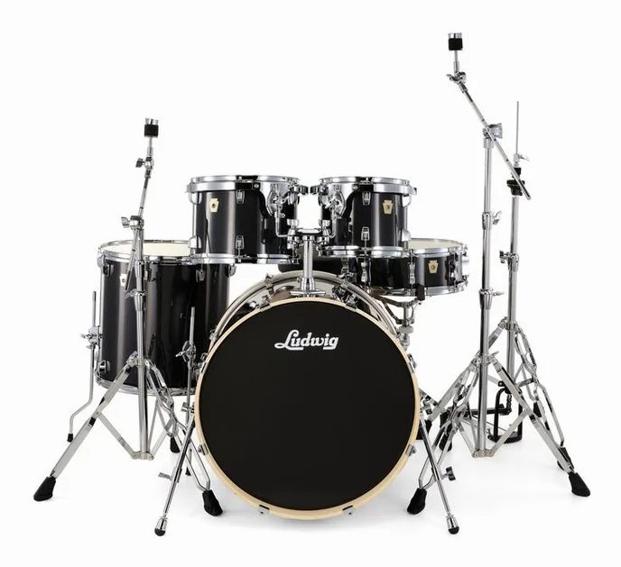 Ludwig Evolution 22" Moon Dust, vue de trois quarts, photo 2
