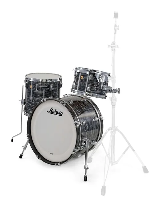 Ludwig Legacy Mahog. Downb. Black Oy., sur fond neutre