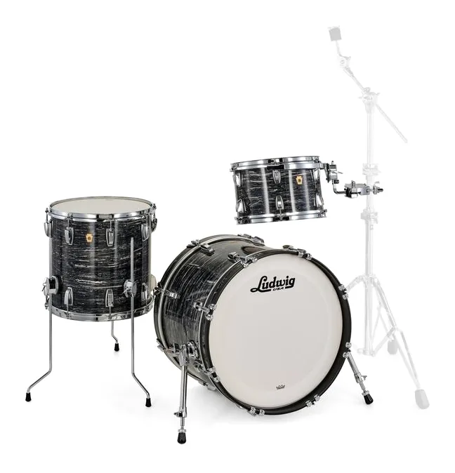 Ludwig Legacy Maple Downbeat Black Oy, vue de trois quarts, photo 3
