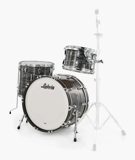Ludwig Legacy Maple Fab Black Oyster, vue de près, de face