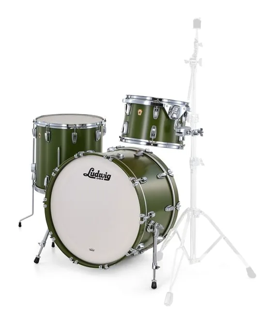 Ludwig Legacy Maple Fab Herit. Green, sur fond neutre