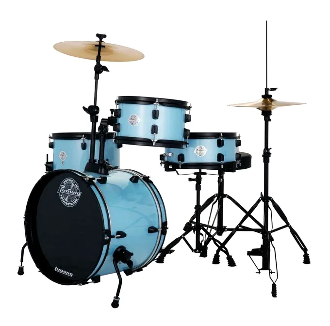Ludwig Pocket Kit - Cryst. Blue Sprkl, vue de face