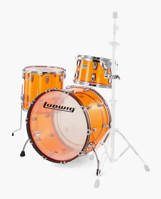 Ludwig Vistalite ProBeat Set Amber, vue de face