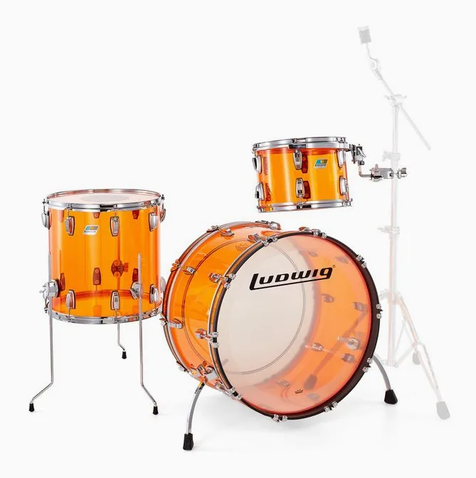 Ludwig Vistalite ProBeat Set Amber, vue de trois quarts, photo 3