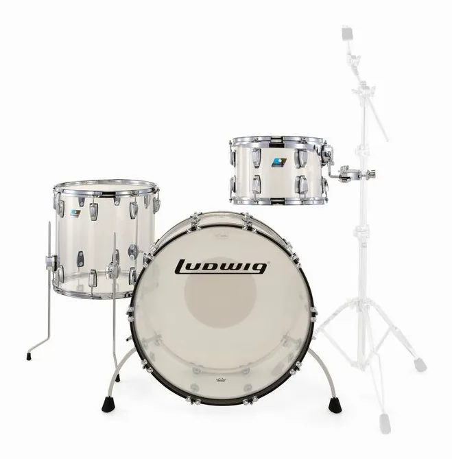 Ludwig Vistalite ProBeat Set Clear, vue de trois quarts, photo 2