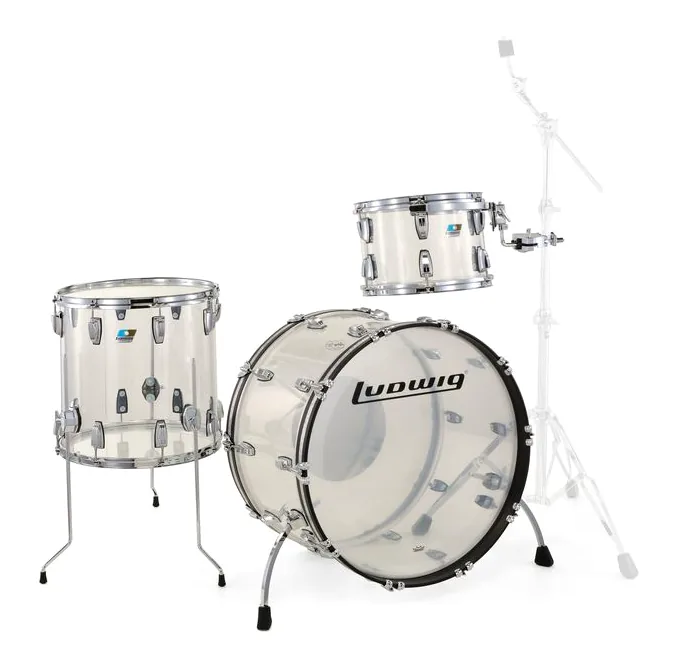 Ludwig Vistalite ProBeat Set Clear, vue de profil, photo 3