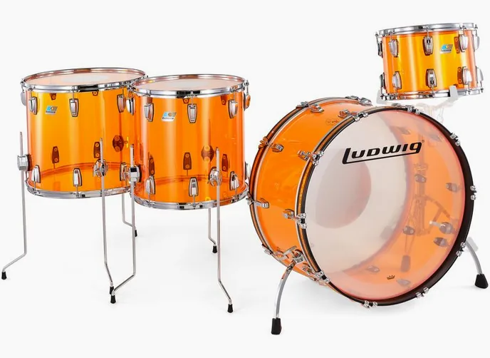 Ludwig Vistalite ZEP Set Amber, vue de trois quarts, photo 3