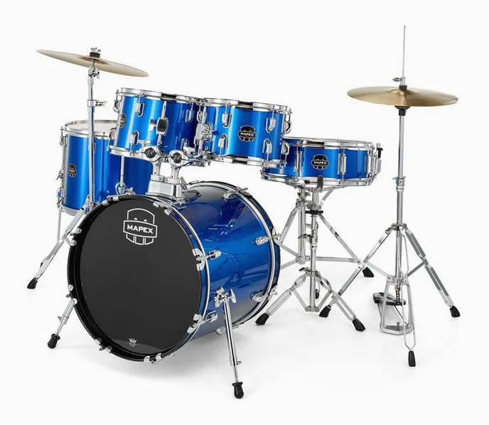 Mapex Comet Fusion 18"Indigo Blue#IB, de face sur fond neutre