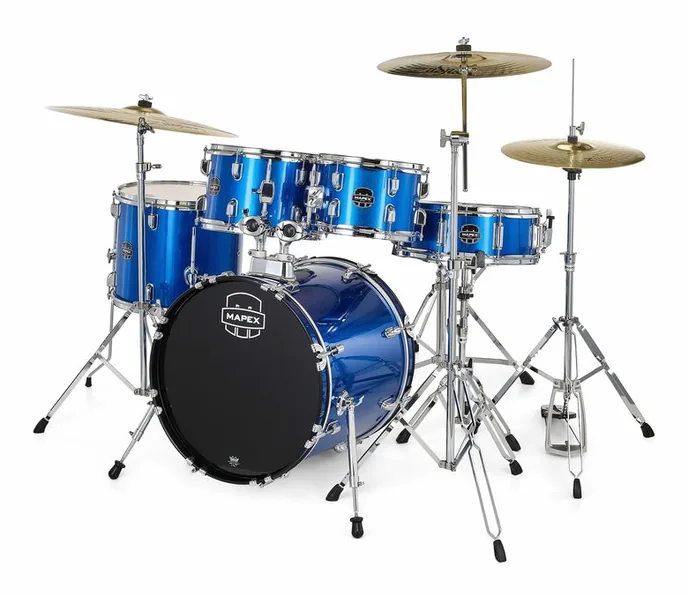 Mapex Comet Pro Pack 18" Indigo Blue, de face sur fond neutre