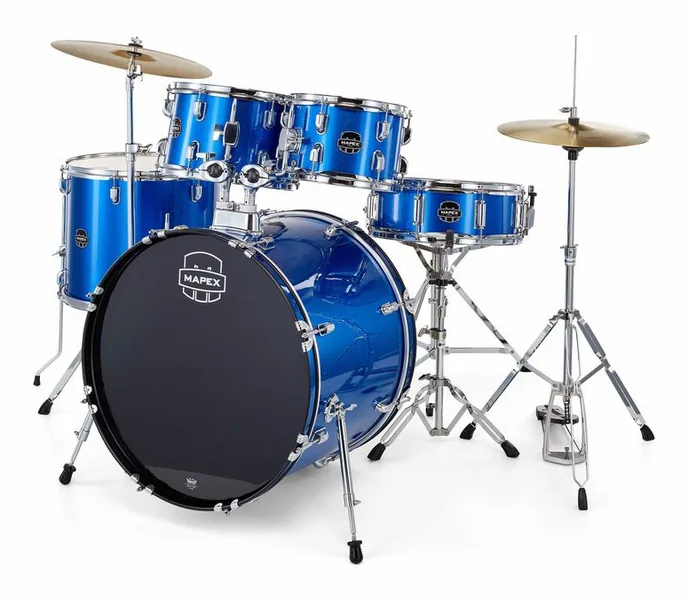 Mapex Comet Stage Indigo Blue #IB, de face sur fond neutre