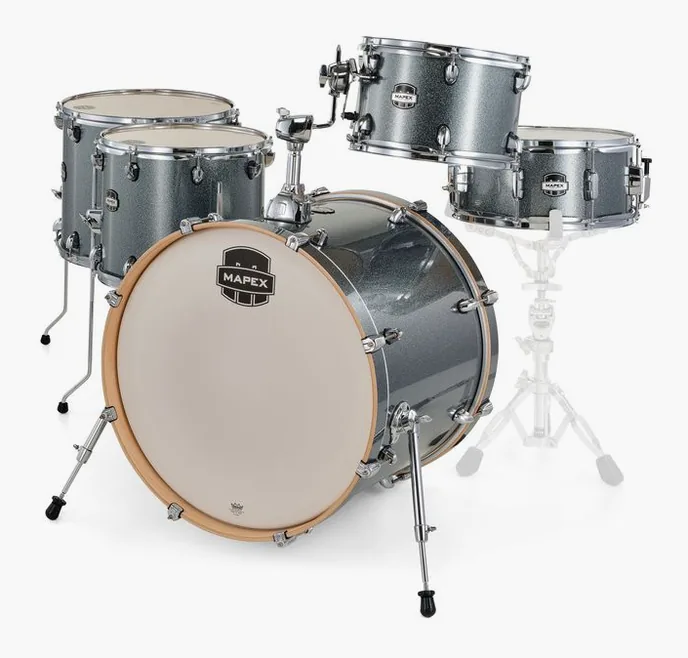 Mapex Mars Birch Rock+ Shell Set MI, de face sur fond neutre