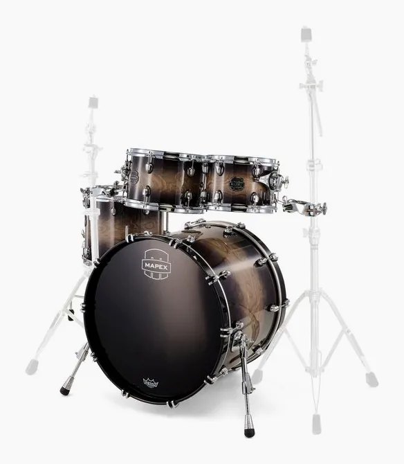 Mapex Saturn VI Fusion Black Ink, vue de près, de face
