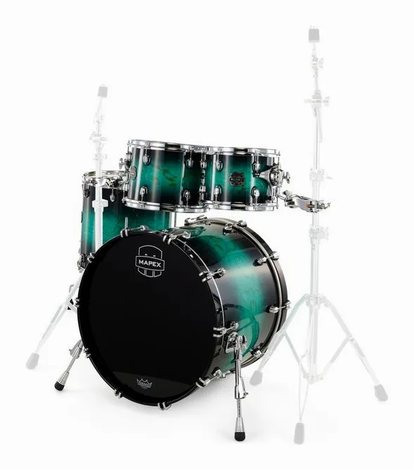 Mapex Saturn VI Stage Marine Teal, vue de près, de face
